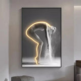 Luminous LED Girl Abstract Art Wall Lamp