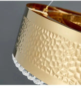 Lustre en cristal doré - Solution d'éclairage élégante