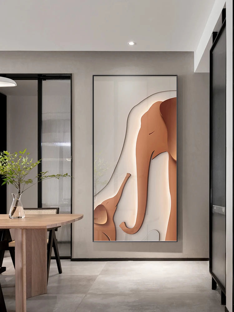 Applique murale éléphant – Décoration artistique LED pour la décoration de la maison