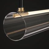 Lampe suspendue LED à long tube en acrylique