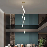 Tri Globes Staircase Chandelier Lighting