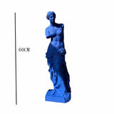 Ornement de sculpture de Vénus au bras cassé bleu