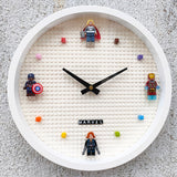 Horloge murale Lego Building Blocks Superhero