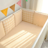 Baumwoll-Cartoon-Kinderzimmer-Bettwäsche-Set – 6-teiliges Set mit Nestchen für Babybetten