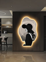 Lady Character Porch Art Lamp - Living Room Wall Lamp