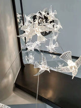 Lustre oiseaux en verre acrylique - Solution d'éclairage exquise