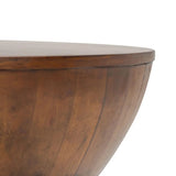 Rustic Solid Wood Round Coffee Table