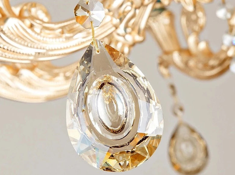 Lustre à étages en céramique cristal – Élevez votre espace avec une élégance intemporelle.