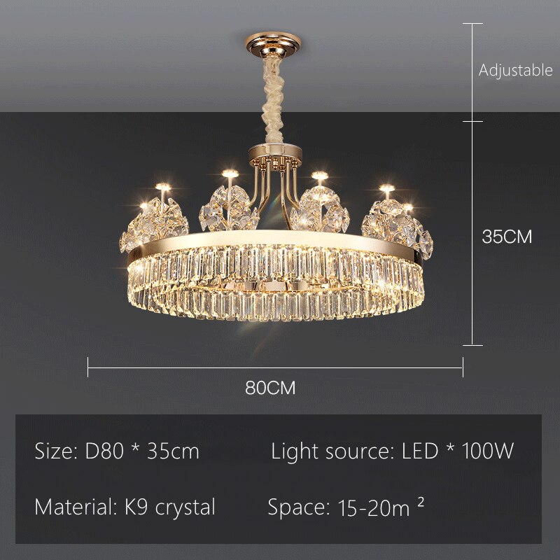 Crystal Ceiling K9 Crystal Grand Chandelier: Elegant Lighting Fixture