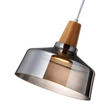 Illuminez avec élégance : lampe à suspension LED en verre fumé