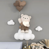 Statue d'ours en ballon à suspendre au mur pour chambre d'enfant