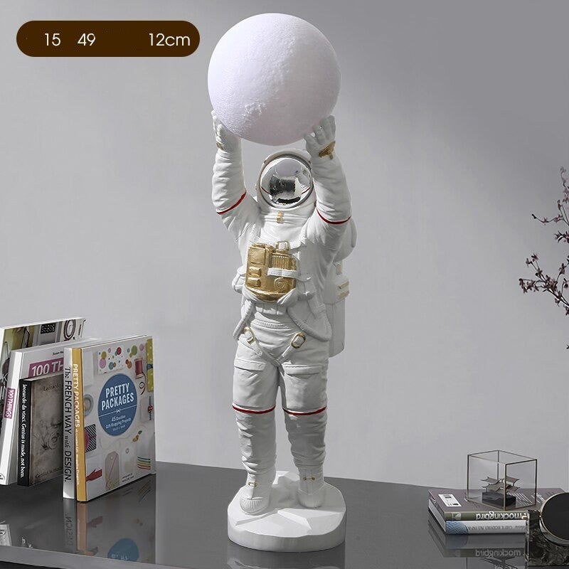 Statue lumineuse d'astronaute : pièce unique et décorative.