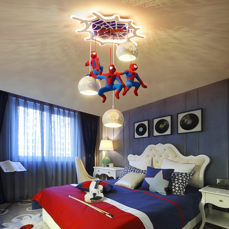 Spiderman-Pendelleuchte – Art-Deco-Beleuchtung für Kinderzimmer