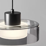Cylindrical Shape Pendant Light With Glass Shade