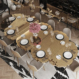 Table de salle à manger de luxe en laiton léger italien