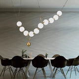 Pearl Globe Chandelier: Exquisite Lighting Fixture