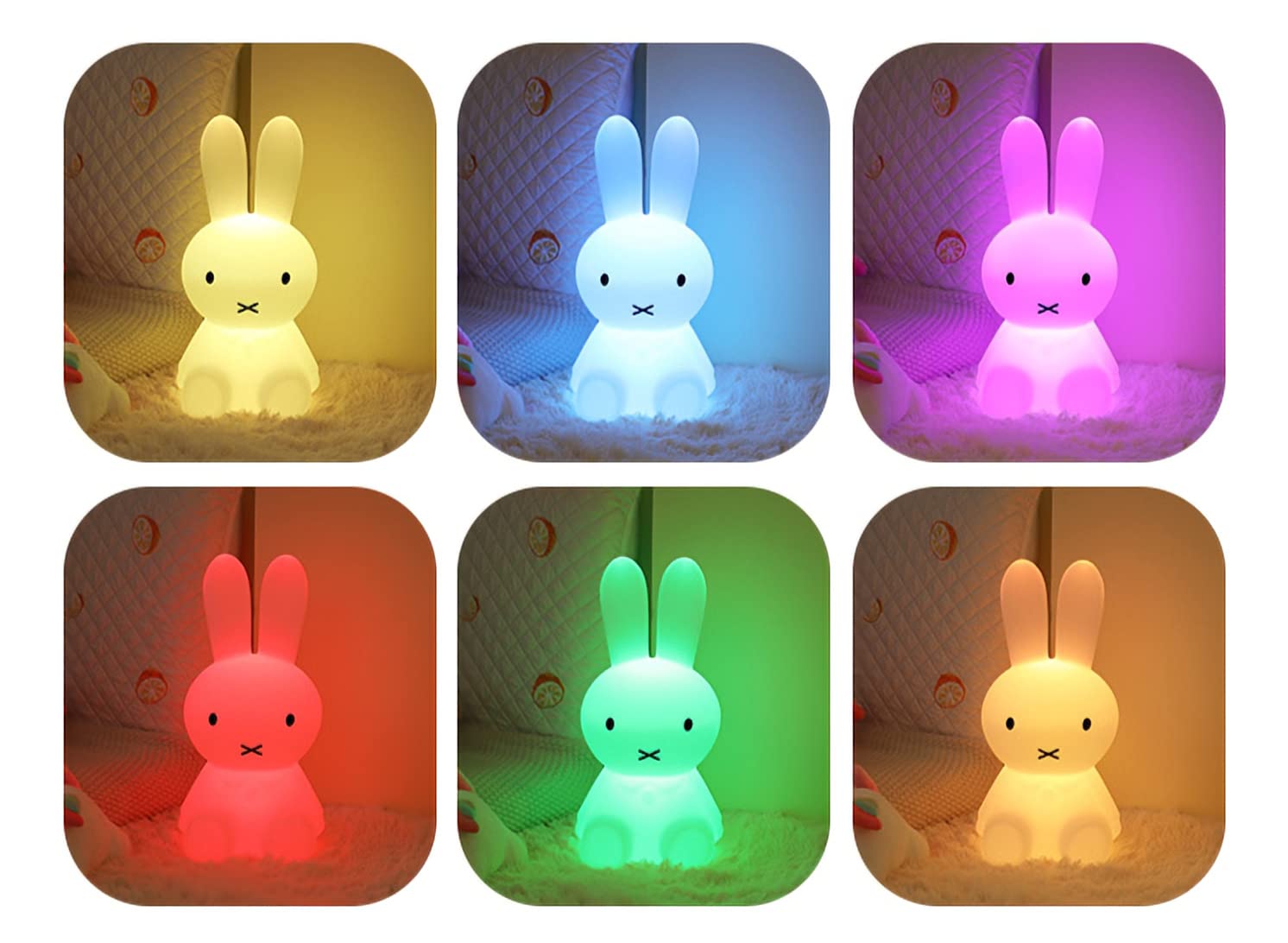 Hasen-Lampe, niedliche LED-Tischlampe für Kinderzimmer