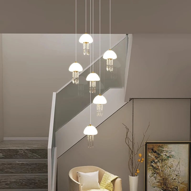 Jelly Fish Staircase Chandelier Lighting Decor