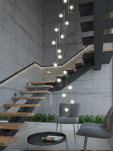 Hooked Staircase Chandelier: Elegant Lighting Fixture