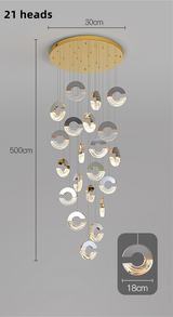 C-shaped Crystal Chandelier: Elegant Lighting Fixture