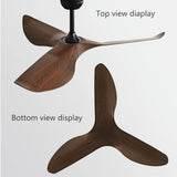 Ventilateur de plafond design finition bois acrylique 