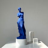 Blaue Venus-Skulptur mit gebrochenem Arm