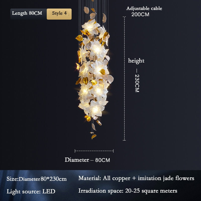 Flower Ceiling LED Chandelier - Elegant Focal Point