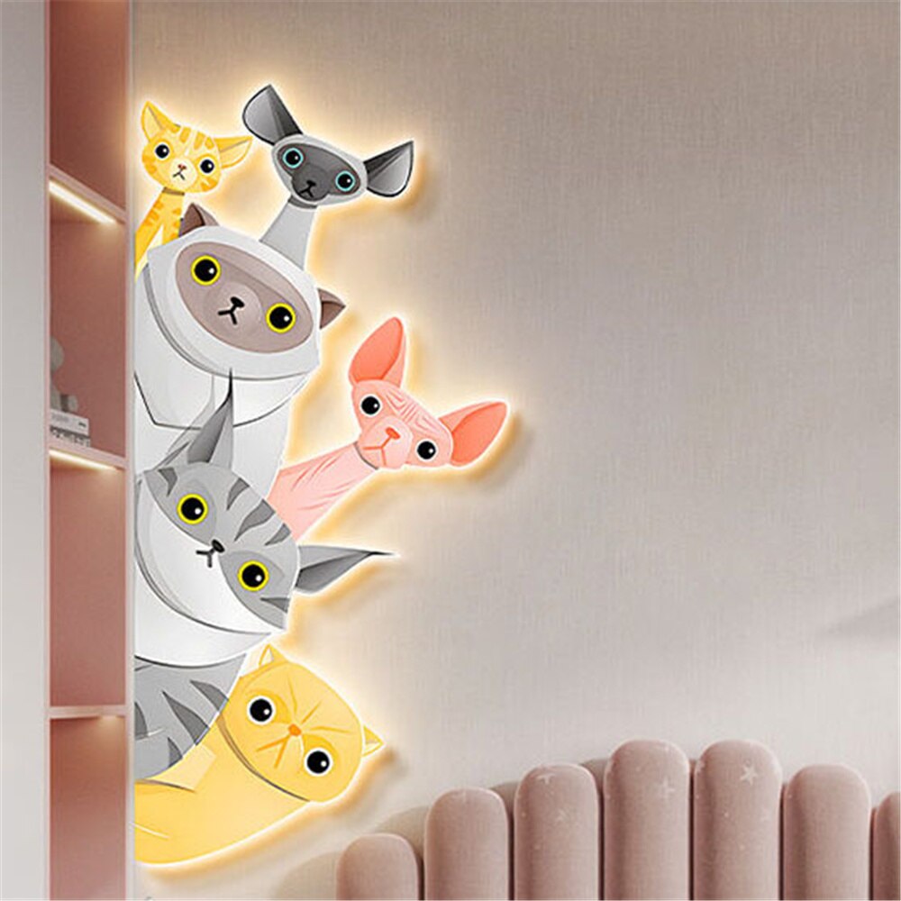 Animal Murals LED-Wandleuchte mit Steckerkabel für Kinderzimmer