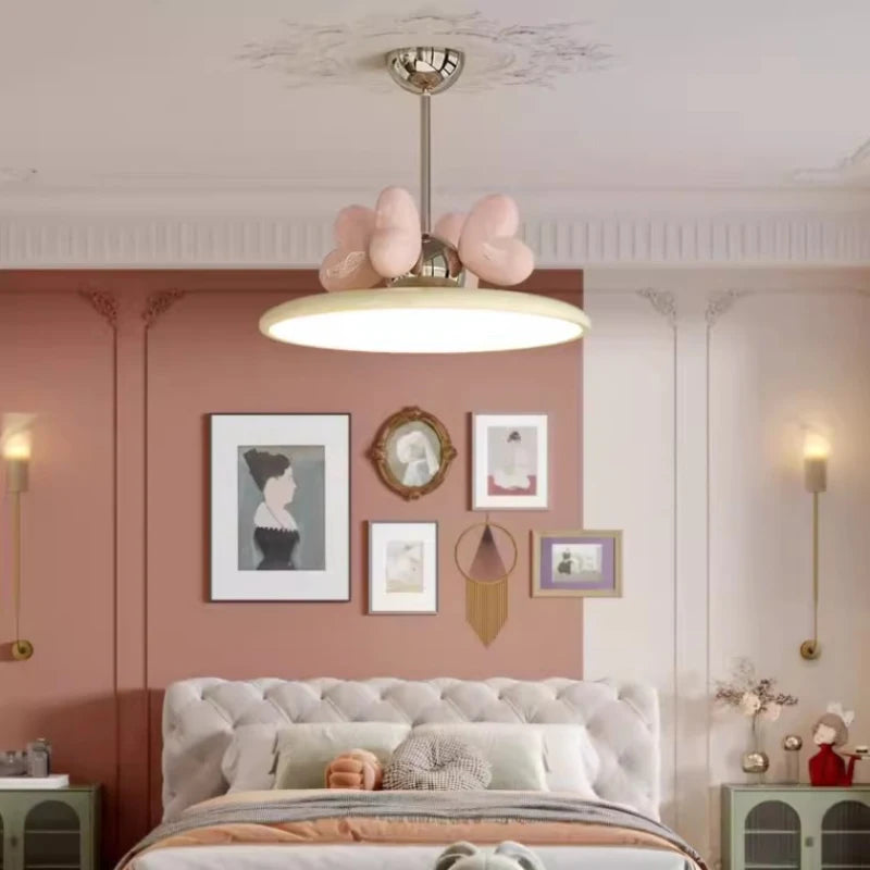Princess Room Girl Bedroom Bow Chandelier Light - Whimsical Elegance at Her Command