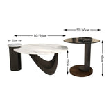 Modern Round Metal Side Table for Office and Living Room