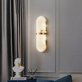 Semi Cylinder Marble Wall Light