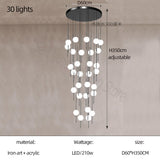Long Line Glass Ball Chandelier - Lighting Solution.