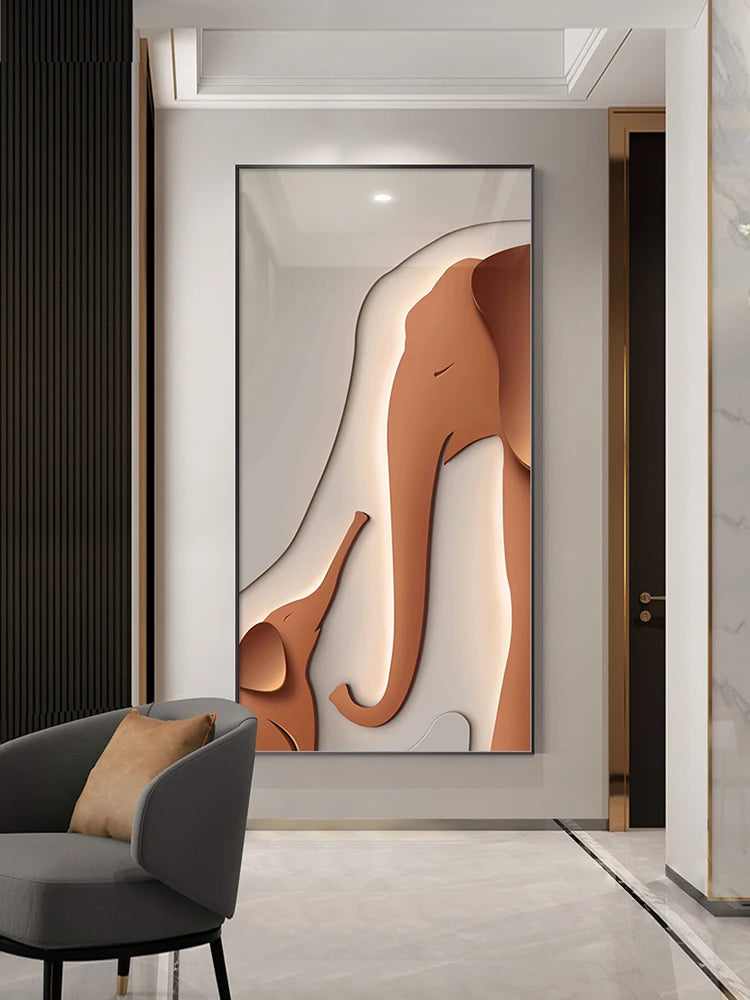 Elefanten-Wandlampe – LED-Kunstdekoration für die Inneneinrichtung