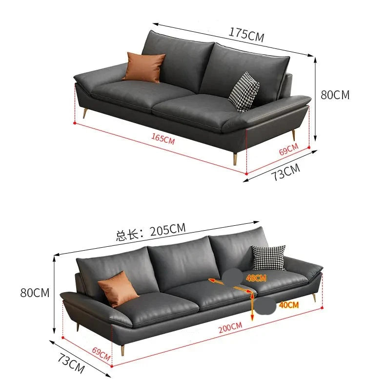 Faux Leather Designer Plaza Sofa Set