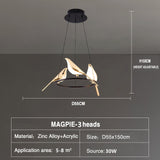 Bird Shaped Acrylic Chandelier: Elegant Lighting Solution