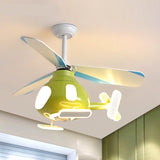 Helicopter Ceiling Light and Fan for Kids Room
