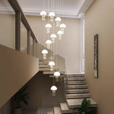 Décor d'éclairage de lustre d'escalier de méduse