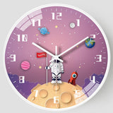 Kids Room Astronaut Space Wall Clock