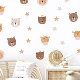 Cartoon Animals Wall Decal for Baby Nursery or Childrens Room