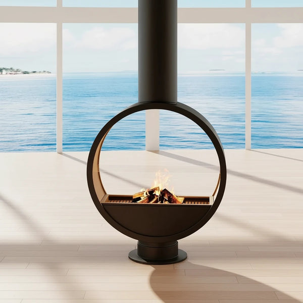 Suspended Pearl Fireplace – 360° Rotating Hanging Fireplace-BabiesDecor.com