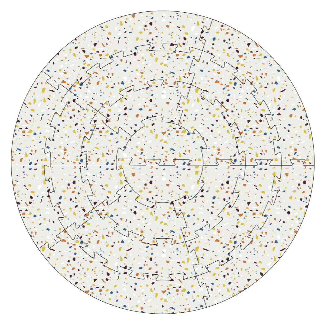 EVA Puzzle Mat Tiles - Yellow Mosaic Stone Theme
