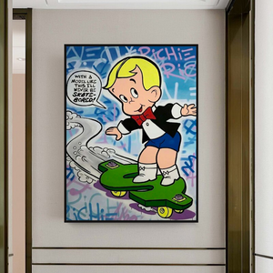 Alec Monopoly Art: Richie Rich Money Skating-Wall Posters