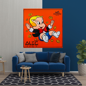 Alec Monopoly Richie Rich Money Man Canvas Print-Wall Posters