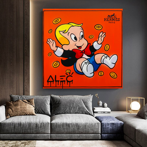 Alec Monopoly Richie Rich Money Man Canvas Print-Wall Posters