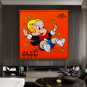 Alec Monopoly Richie Rich Money Man Canvas Print-Wall Posters