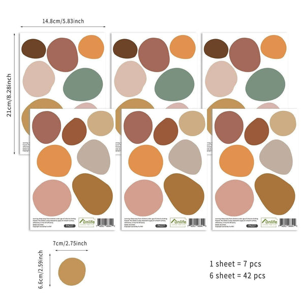 Boho Nursery Polka Dot Wall Stickers for Kids Polka Dot Pebbles-Home Decor Decals