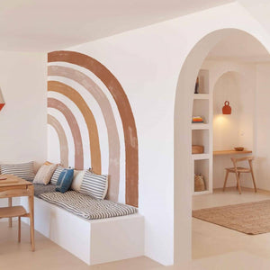 Boho Rainbow Wall Decal | Large Boho Rainbow Wall Sticker-Home Decor Decals