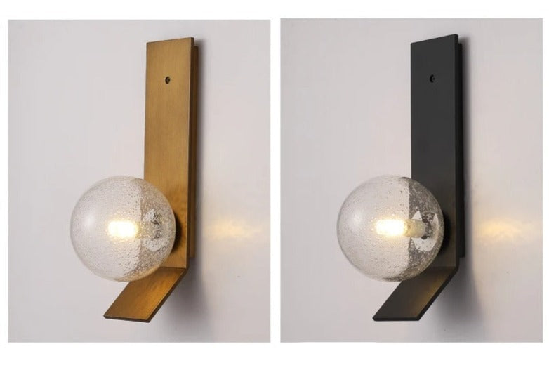 Soot Glass Bedroom Bedside Wall Lamps