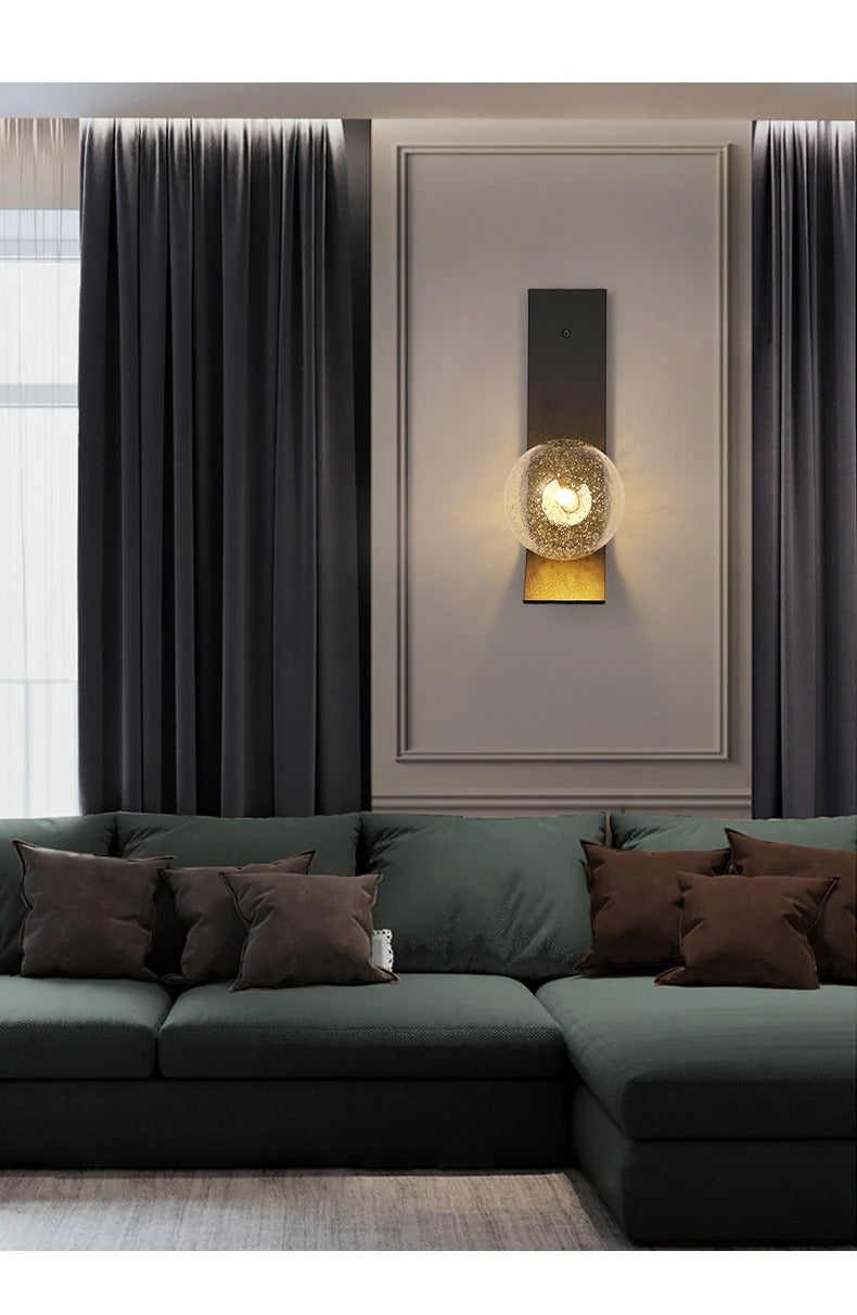 Schlafzimmer-Nachttischlampen aus Rußglas