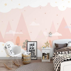 Enchanting Forest and Moon Nursery Wallpaper-Kids Room Wallpaper